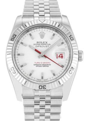 Replica Rolex Datejust Turn-O-Graph 36mm White Dial 116264-2