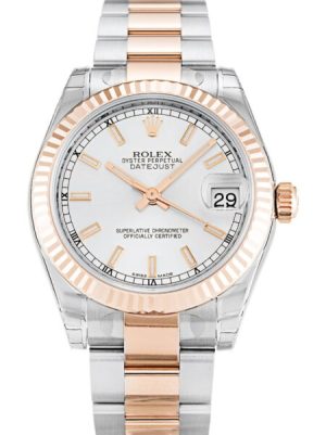 Replica Rolex Datejust Mid-Size 31mm Silver Dial 178271