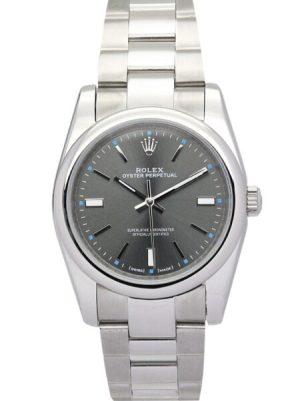 Replica Rolex Oyster Perpetual Lady 31mm Black Dial 177200-2