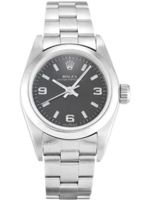 Replica Rolex Oyster Perpetual Lady 26mm Black Dial 67180