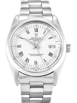 Replica Rolex Oyster Perpetual Date 34mm White Dial 15000