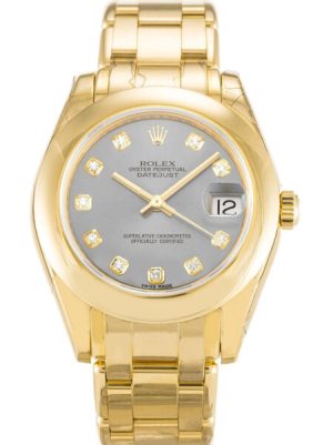 Replica Rolex Pearlmaster 31mm Silver Dial 81208