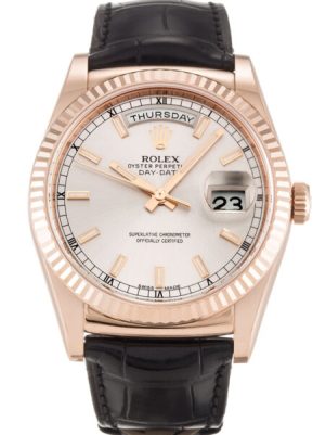 Replica Rolex Day-Date 36mm Silver Dial 118135