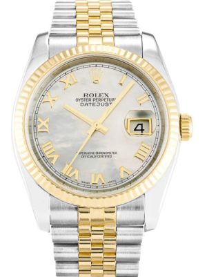 Replica Rolex Datejust 36mm Mother of Pearl - White Dial 116233
