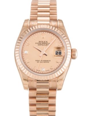 Replica Rolex Lady-Datejust 26mm Mother of Pearl - Goldust Dial 179175F