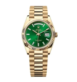 Replica Rolex Day-Date II 36mm Green Dial 128238