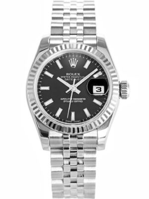 Replica Rolex Datejust 26mm Black Dial 179174