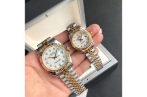 Replica Rolex Datejust 36/28mm RG/SS Jub White/Dial
