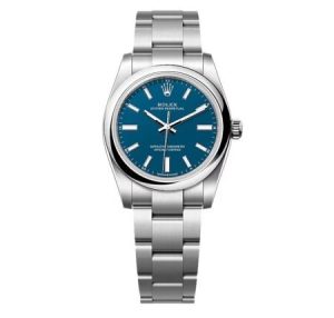 Replica Superclone Rolex Oyster Perpetual 277200 Med Blue Dial