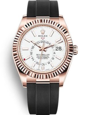 Replica Rolex Sky-Dweller 42mm White Dial 326235